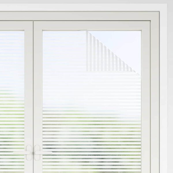 vidaXL Fensterfolie Matt Streifen-Design 45x2000 cm PVC