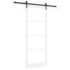 vidaXL Schiebet&uuml;r Wei&szlig; 93 x 232 cm Massivholz Kiefer und Glas