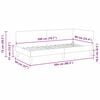 vidaXL Eckbettgestell Creme 90 cm x 200 cm Stoff und Sperrholz