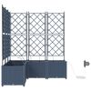 vidaXL Garten-Pflanzgef&auml;&szlig; 3 pcs Grau 120 x 40 x 143 cm Stahl