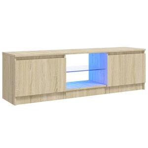 vidaXL TV-Schrank mit LED-Leuchten Sonoma-Eiche 120x30x36 cm