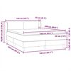 vidaXL Boxspringbett mit Matratze Dunkelgrau 140x220 cm Samt