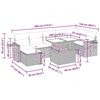 vidaXL 8-tlg. Garten-Sofagarnitur mit Kissen Beige Poly Rattan