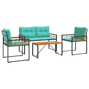 vidaXL Gartenm&ouml;bel Set 4 stk. T&uuml;rkis