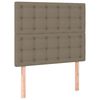 vidaXL Boxspringbett mit Matratze Taupe 80x200 cm Stoff