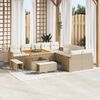 vidaXL Gartensofa-set 13 pcs Beige Poly-Rattan