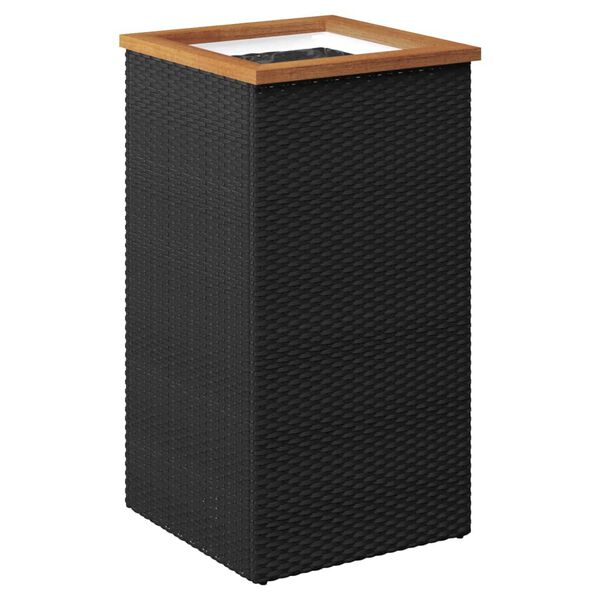 vidaXL Pflanzkübel Schwarz 40x40x80 cm Poly Rattan
