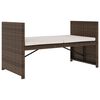 vidaXL 5-tlg. Garten-Lounge-Set mit Auflagen Poly Rattan Braun