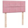 vidaXL Ottoman-Bett mit Matratze Rosa 100x200 cm Samt
