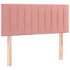 vidaXL Boxspringbett mit Matratze & LED Rosa 80x200 cm Samt