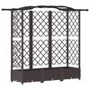 vidaXL Hochbeet mit Rankgitter und Dach Braun 163 x 40 x 123 cm PP