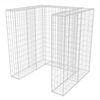vidaXL Gabionen-M&uuml;lltonnenverkleidung f&uuml;r 1 Tonne Stahl 110x100x120cm