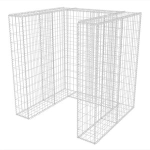vidaXL Gabionen-M&uuml;lltonnenverkleidung f&uuml;r 1 Tonne Stahl 110x100x120cm