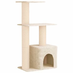 vidaXL Katzennbaum mit Sisal-Kratzs&auml;ulen Creme 133 cm