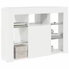 vidaXL Eck-LED-TV-Schrank Hochglanz Wei&szlig; 100x40x68cm Holzwerkstoff