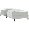 vidaXL Boxspringbett mit Matratze Hellgrau 80 x 210 cm Stoff