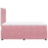 vidaXL Boxspringbett mit Matratze Rosa 120x200 cm Samt