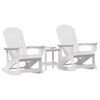 vidaXL Garten Lounge Set Weiß HDPE