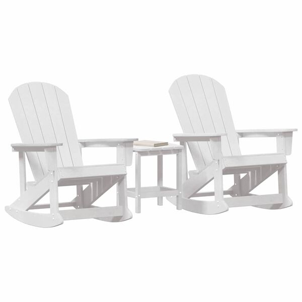 vidaXL Garten Lounge Set Weiß HDPE