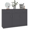 vidaXL Sideboard Grau 110x30x75 cm Holzwerkstoff