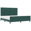 vidaXL Boxspringbett mit Kopfteil Dunkelgr&uuml;n 180 x 200 cm Samt