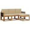 vidaXL Outdoor-Sofagarnitur 4 Stk. Natur