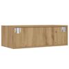 vidaXL TV-Schrank mit LED-Leuchten Artisan-Eiche 75x35,5x25 cm