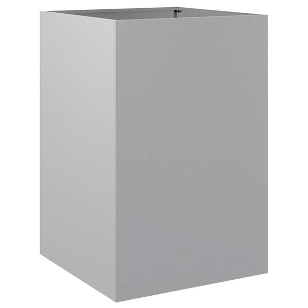 vidaXL Pflanzkübel Silbern 52x48x75 cm Verzinkter Stahl