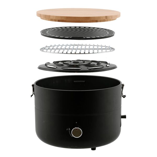 Mestic Tragbarer Gasgrill Mini Chef MB-100 2500W Schwarz