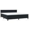 vidaXL Boxspringbett mit Matratze & LED Schwarz 180x210 cm Samt