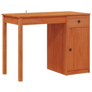 vidaXL Schreibtisch Wachsbraun 100 x 50 x 74 cm Massives Kiefernholz