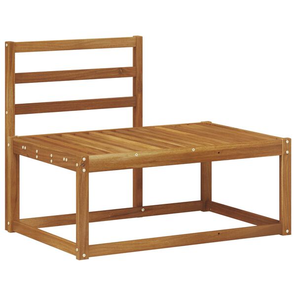 vidaXL Outdoor End Sofa Natur 91 x 63 x 73 cm Massivholz Akazie