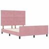 vidaXL Boxspringbett mit Kopfteil Rosa 140 x 200 cm Samt
