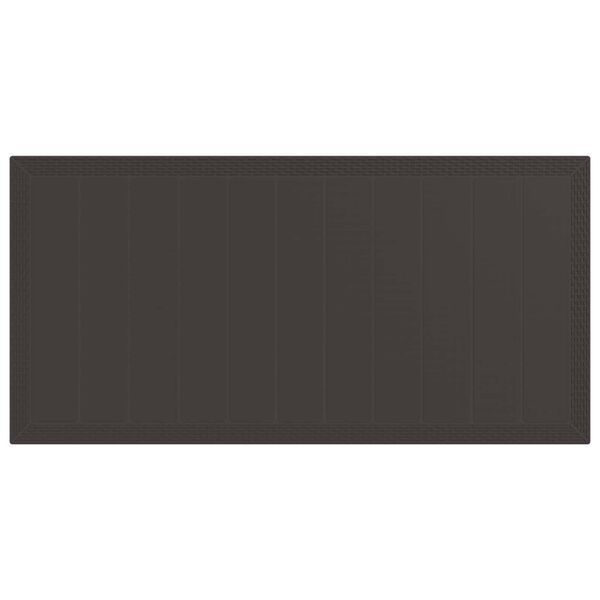 vidaXL Garten Essgruppe 7 pcs Braun Polypropylen