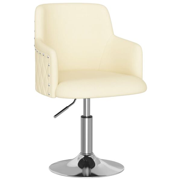 vidaXL Esszimmerstuhl Creme Stoff