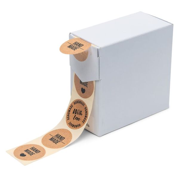 rillprint Geschenk-Aufkleber 250 Stk. x 4 Rollen Braun