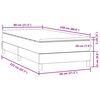 vidaXL Boxspringbett mit Matratze Rosa 80x220 cm Samt