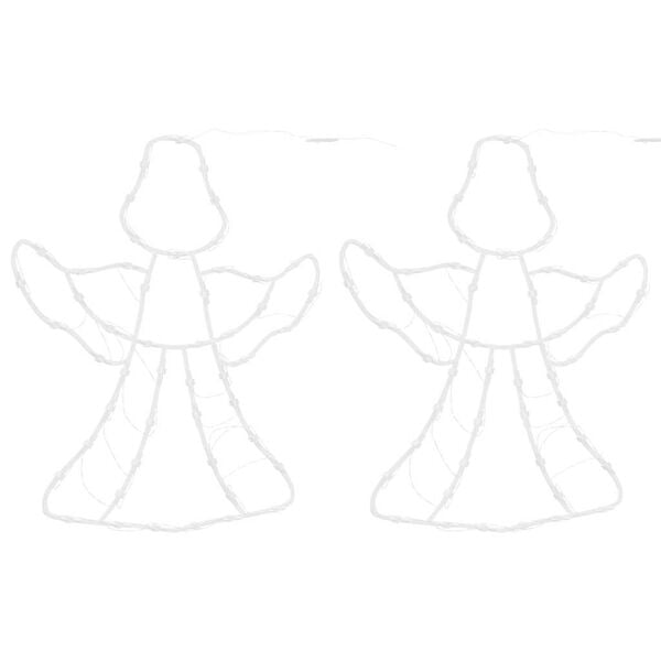 vidaXL Weihnachtsbeleuchtung Engel-Silhouette 2 Stk. 50 LEDs Warmweiß