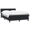 vidaXL Boxspringbett mit Matratze Schwarz 160x220 cm Samt