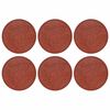 vidaXL Gehwegstein 6 Stk. Rot &Oslash; 44 x 2 cm Gummi