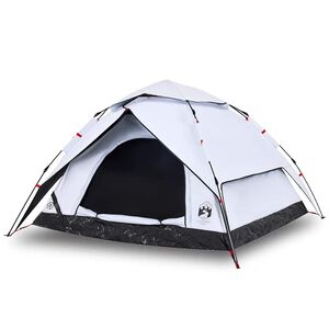 vidaXL Kuppel-Campingzelt 5 Personen Wei&szlig; Verdunkelt Quick Release