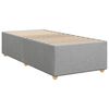 vidaXL Boxspringbett mit Matratze Hellgrau 100x200 cm Stoff