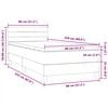 vidaXL Boxspringbett mit Matratze Dunkelgrau 80x220 cm Samt