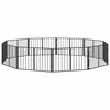 vidaXL Hundetor 10 pcs Schwarz 100 x 60 cm Verzinkter Stahl