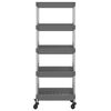 vidaXL Küchenwagen 5 Etagen Grau 42x29x128 cm Eisen und ABS