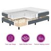 vidaXL Boxspringbett mit Matratze Dunkelgrau 200 x 200 cm Samt