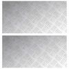 vidaXL Treppe Tritt 2 stk. 60 x 30 cm Silber Aluminium Rechtwinklig