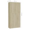 vidaXL Lagerschrank Sonoma-Eiche 80x35,5x180 cm Holzwerkstoff