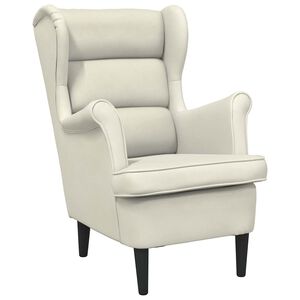 vidaXL Sessel Cremewei&szlig; Samt
