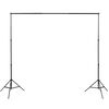vidaXL Fotostudio Set 3 Baumwolle-Hintergr&uuml;nde Rahmen verstellbar 3x3m